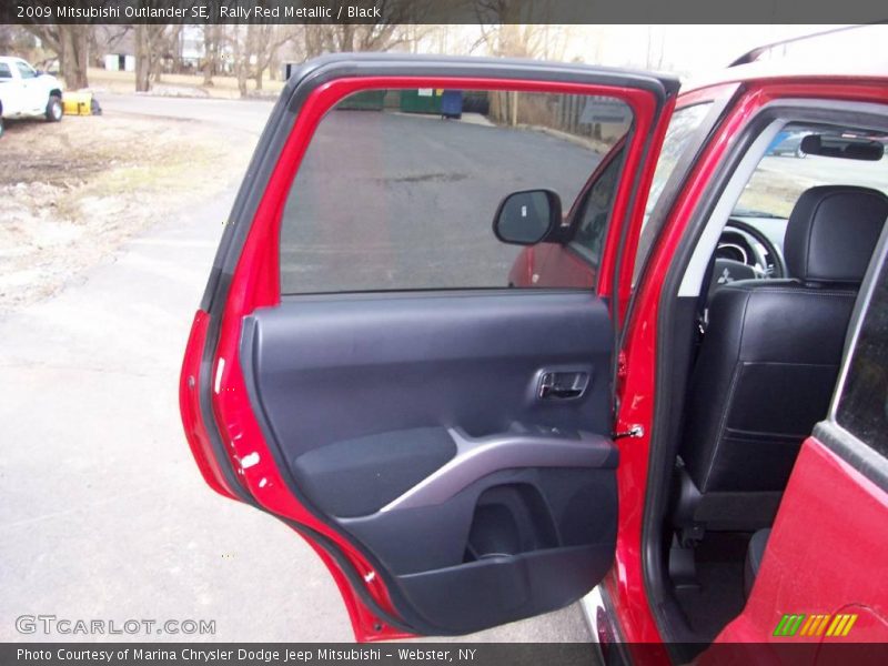 Rally Red Metallic / Black 2009 Mitsubishi Outlander SE
