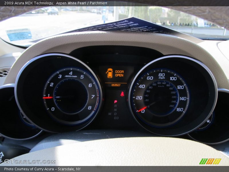 Aspen White Pearl / Parchment 2009 Acura MDX Technology