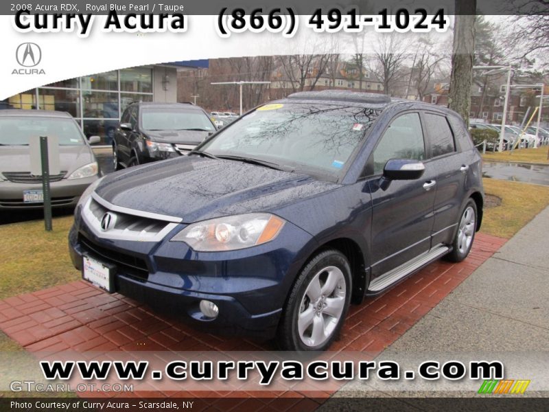 Royal Blue Pearl / Taupe 2008 Acura RDX