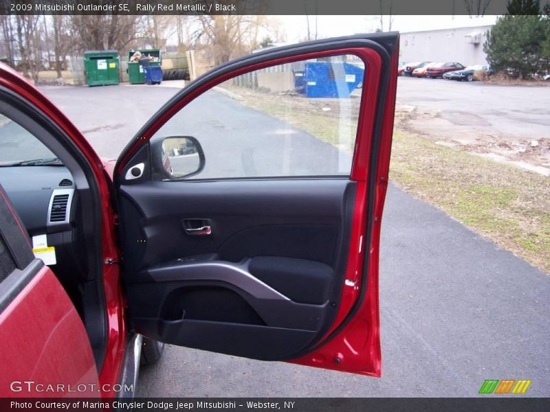 Rally Red Metallic / Black 2009 Mitsubishi Outlander SE