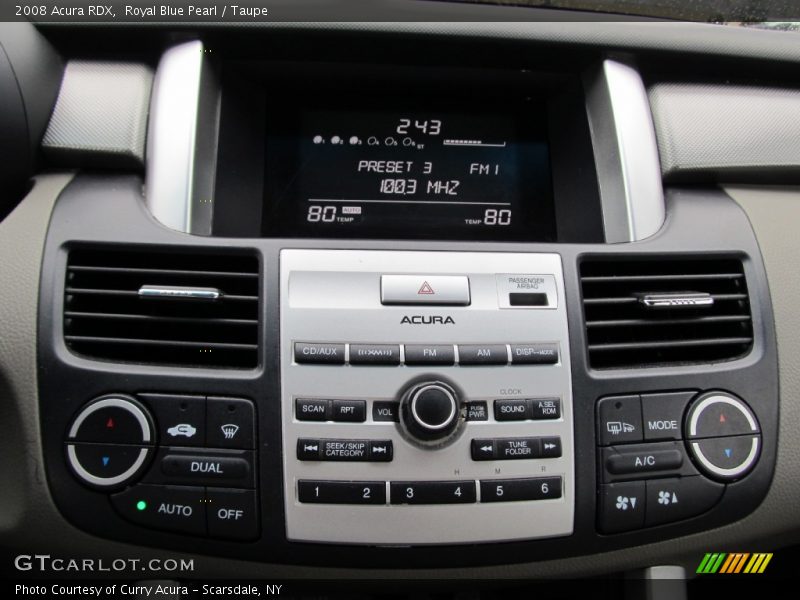Royal Blue Pearl / Taupe 2008 Acura RDX