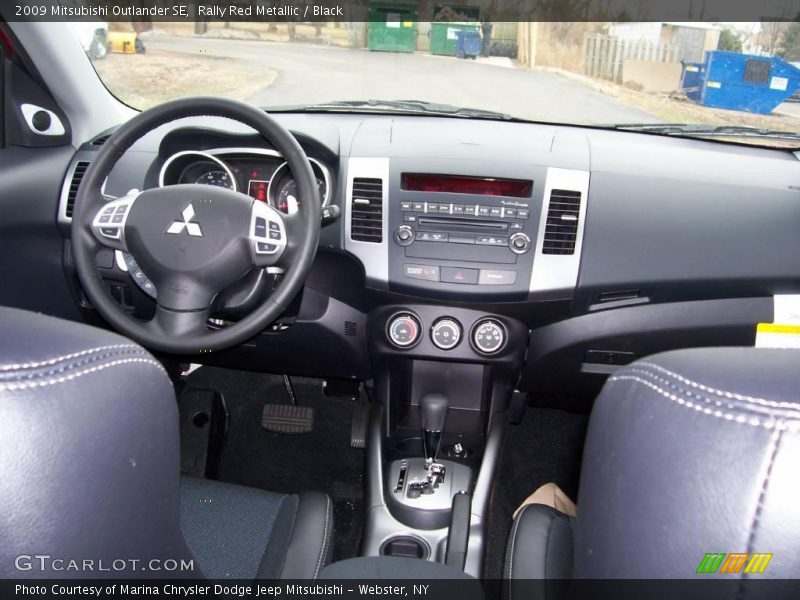 Rally Red Metallic / Black 2009 Mitsubishi Outlander SE