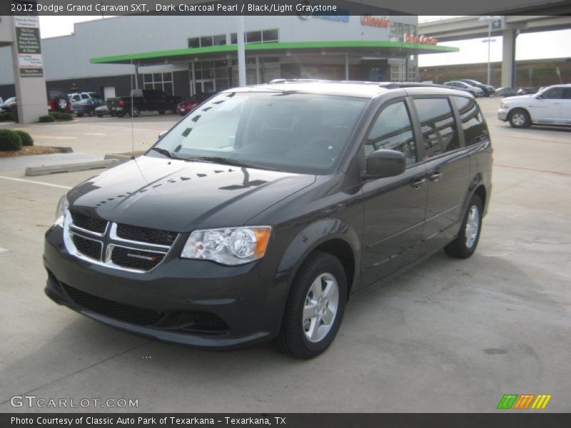 Dark Charcoal Pearl / Black/Light Graystone 2012 Dodge Grand Caravan SXT