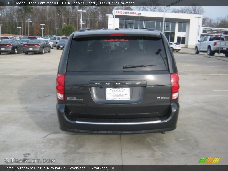 Dark Charcoal Pearl / Black/Light Graystone 2012 Dodge Grand Caravan SXT