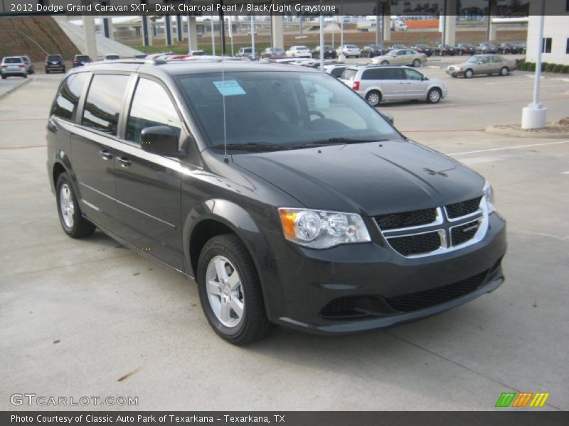 Dark Charcoal Pearl / Black/Light Graystone 2012 Dodge Grand Caravan SXT