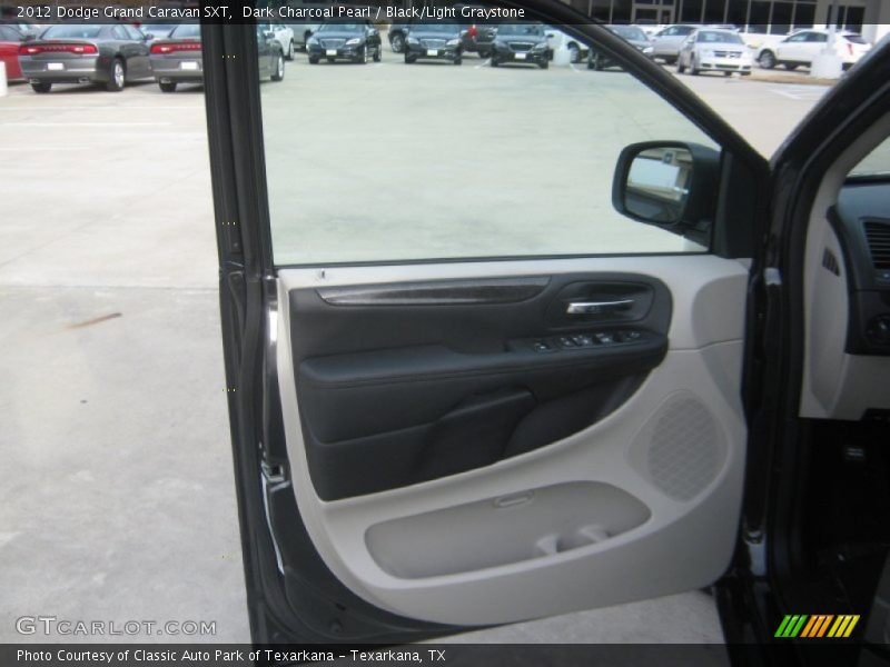 Dark Charcoal Pearl / Black/Light Graystone 2012 Dodge Grand Caravan SXT