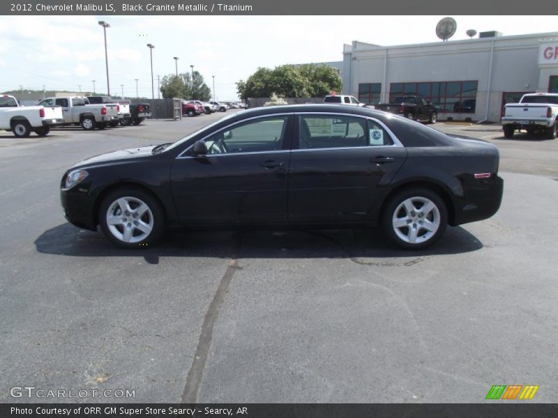 Black Granite Metallic / Titanium 2012 Chevrolet Malibu LS