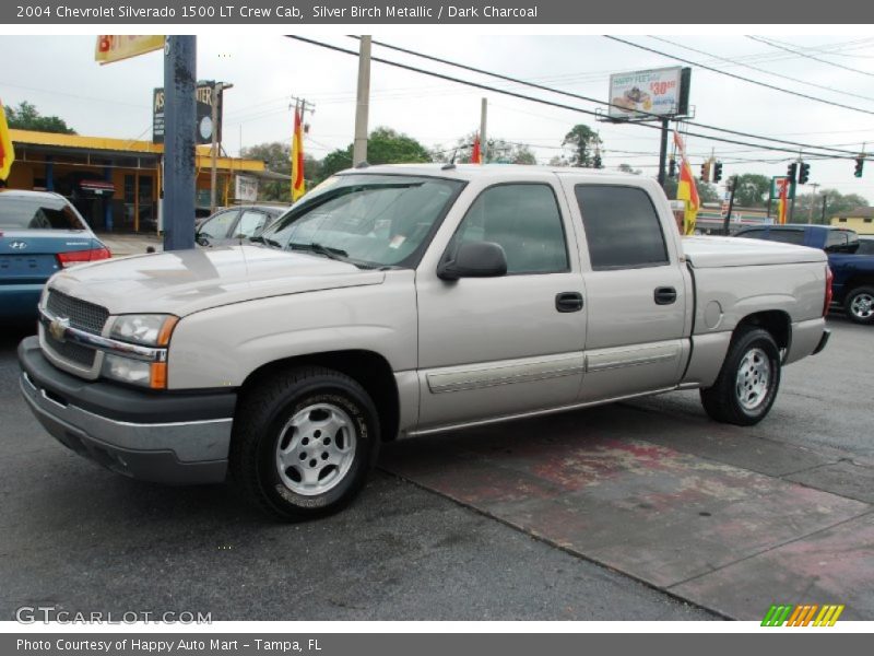 Silver Birch Metallic / Dark Charcoal 2004 Chevrolet Silverado 1500 LT Crew Cab