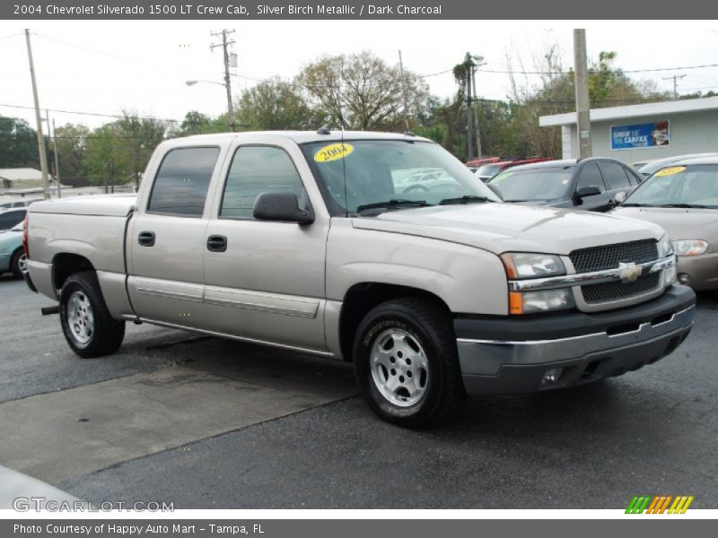 Silver Birch Metallic / Dark Charcoal 2004 Chevrolet Silverado 1500 LT Crew Cab