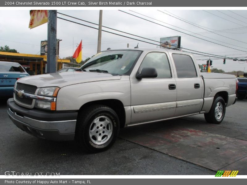 Silver Birch Metallic / Dark Charcoal 2004 Chevrolet Silverado 1500 LT Crew Cab