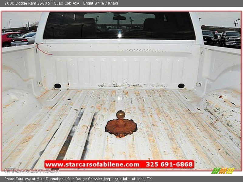 Bright White / Khaki 2008 Dodge Ram 2500 ST Quad Cab 4x4