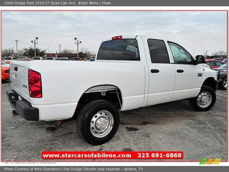 Bright White / Khaki 2008 Dodge Ram 2500 ST Quad Cab 4x4
