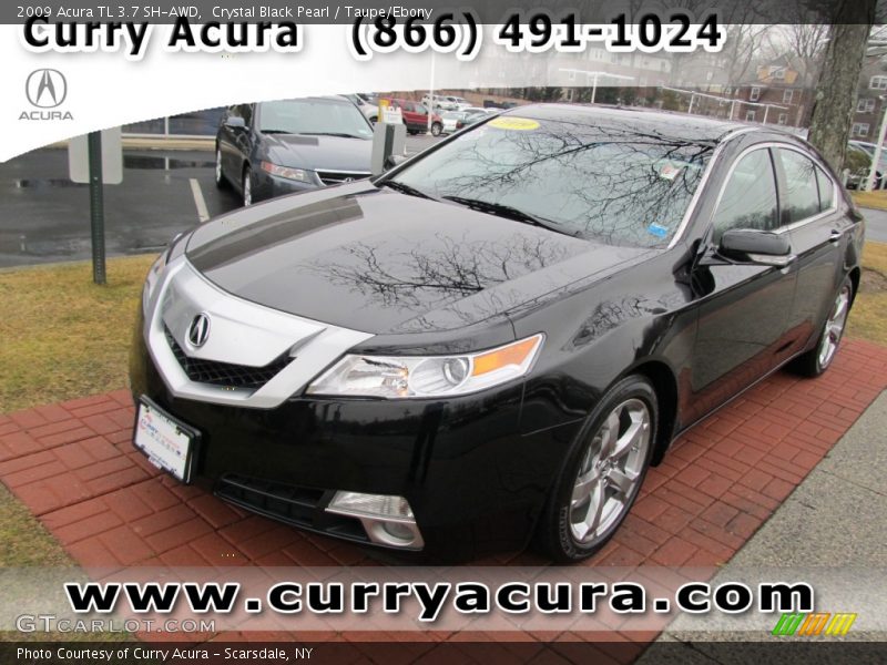 Crystal Black Pearl / Taupe/Ebony 2009 Acura TL 3.7 SH-AWD