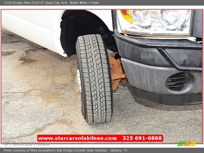 Bright White / Khaki 2008 Dodge Ram 2500 ST Quad Cab 4x4