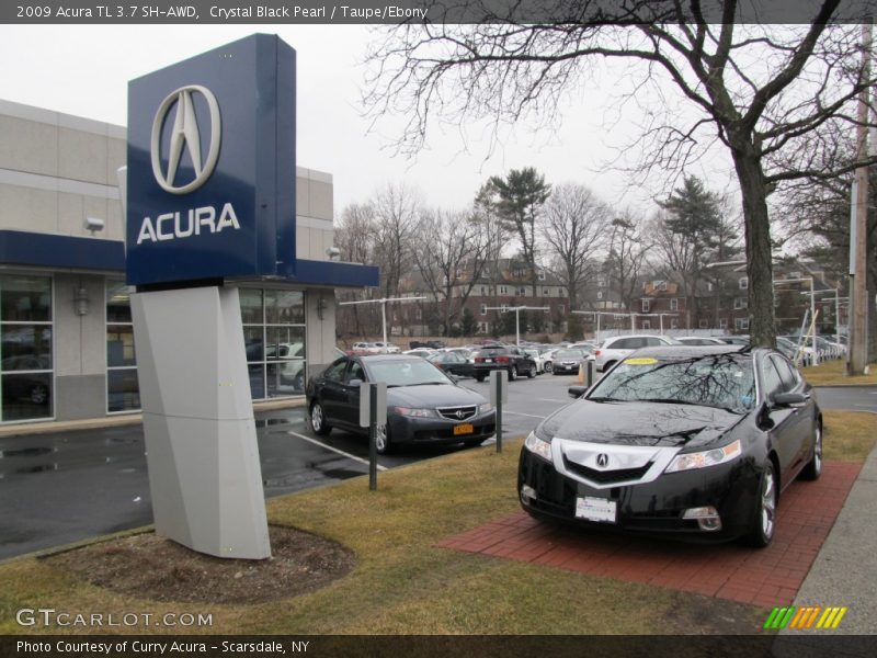 Crystal Black Pearl / Taupe/Ebony 2009 Acura TL 3.7 SH-AWD