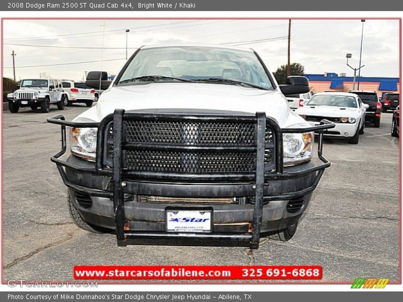 Bright White / Khaki 2008 Dodge Ram 2500 ST Quad Cab 4x4