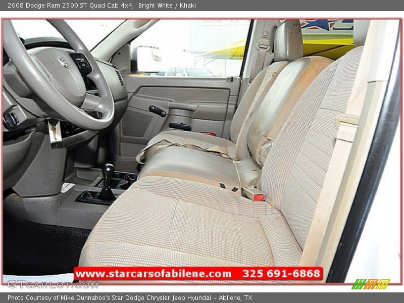 Bright White / Khaki 2008 Dodge Ram 2500 ST Quad Cab 4x4