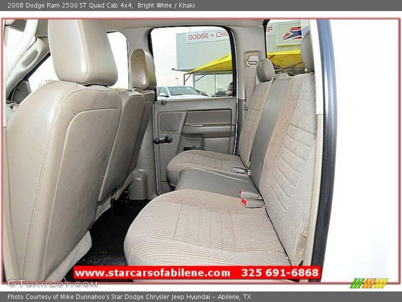 Bright White / Khaki 2008 Dodge Ram 2500 ST Quad Cab 4x4