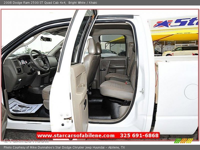 Bright White / Khaki 2008 Dodge Ram 2500 ST Quad Cab 4x4