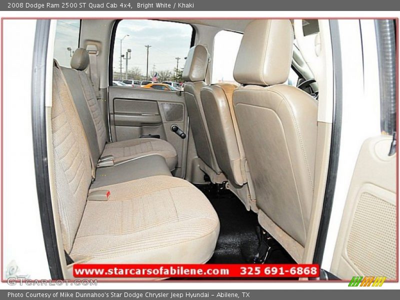 Bright White / Khaki 2008 Dodge Ram 2500 ST Quad Cab 4x4