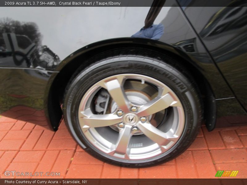 Crystal Black Pearl / Taupe/Ebony 2009 Acura TL 3.7 SH-AWD