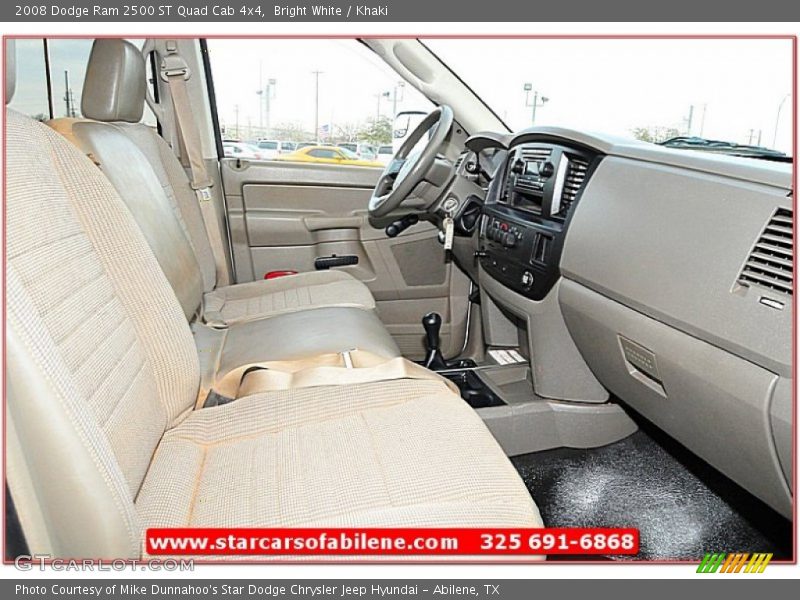 Bright White / Khaki 2008 Dodge Ram 2500 ST Quad Cab 4x4