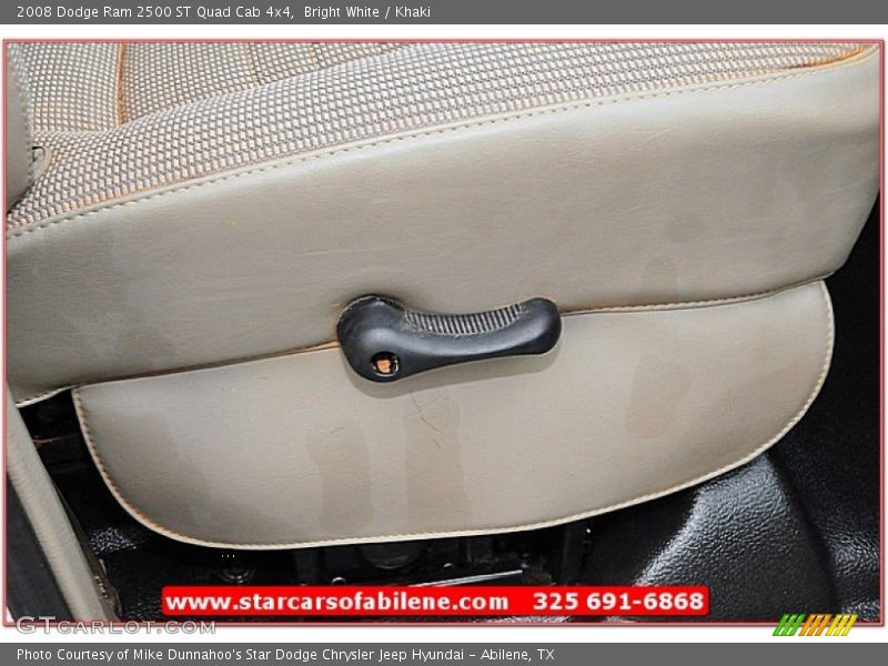 Bright White / Khaki 2008 Dodge Ram 2500 ST Quad Cab 4x4