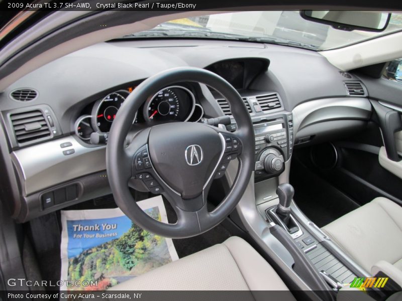 Crystal Black Pearl / Taupe/Ebony 2009 Acura TL 3.7 SH-AWD