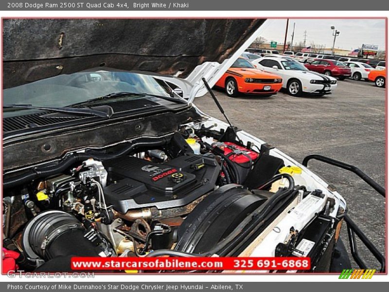 Bright White / Khaki 2008 Dodge Ram 2500 ST Quad Cab 4x4