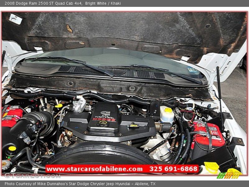 Bright White / Khaki 2008 Dodge Ram 2500 ST Quad Cab 4x4