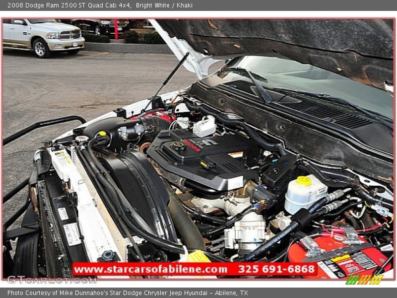 Bright White / Khaki 2008 Dodge Ram 2500 ST Quad Cab 4x4