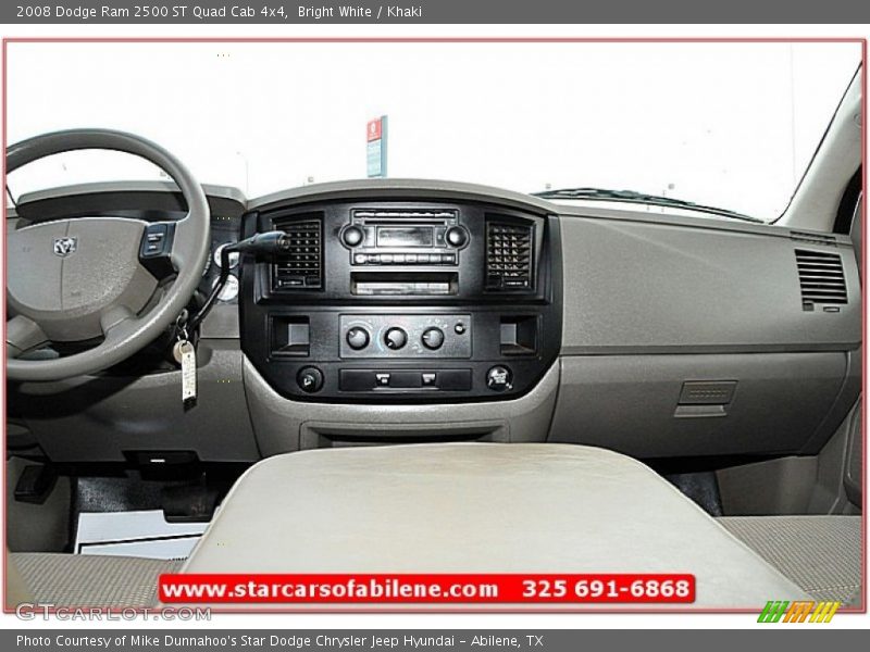 Bright White / Khaki 2008 Dodge Ram 2500 ST Quad Cab 4x4