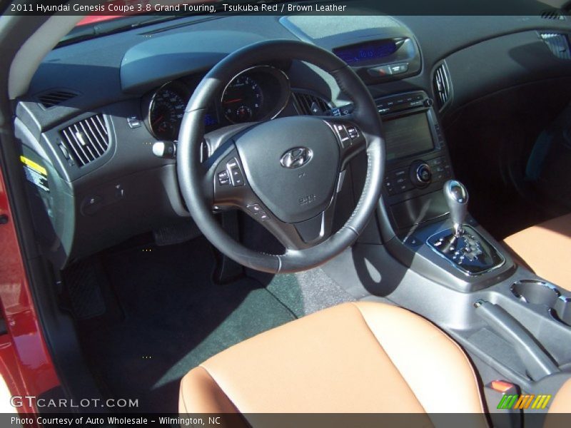 Tsukuba Red / Brown Leather 2011 Hyundai Genesis Coupe 3.8 Grand Touring
