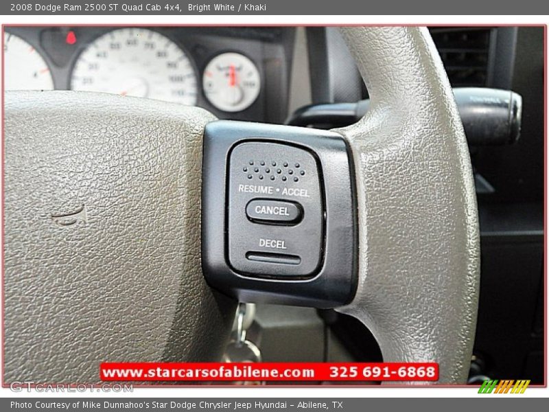Bright White / Khaki 2008 Dodge Ram 2500 ST Quad Cab 4x4
