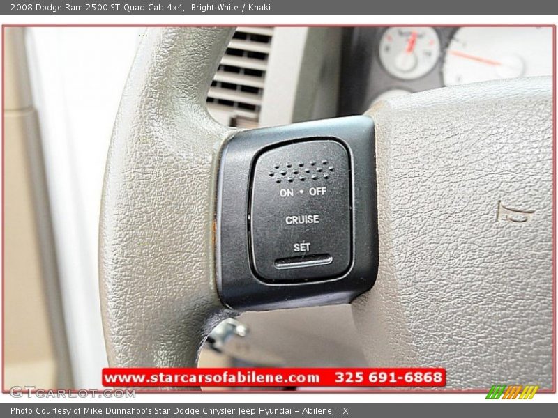 Bright White / Khaki 2008 Dodge Ram 2500 ST Quad Cab 4x4