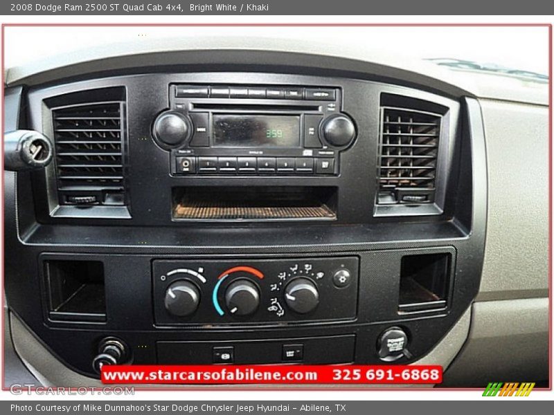 Bright White / Khaki 2008 Dodge Ram 2500 ST Quad Cab 4x4