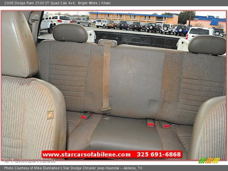 Bright White / Khaki 2008 Dodge Ram 2500 ST Quad Cab 4x4