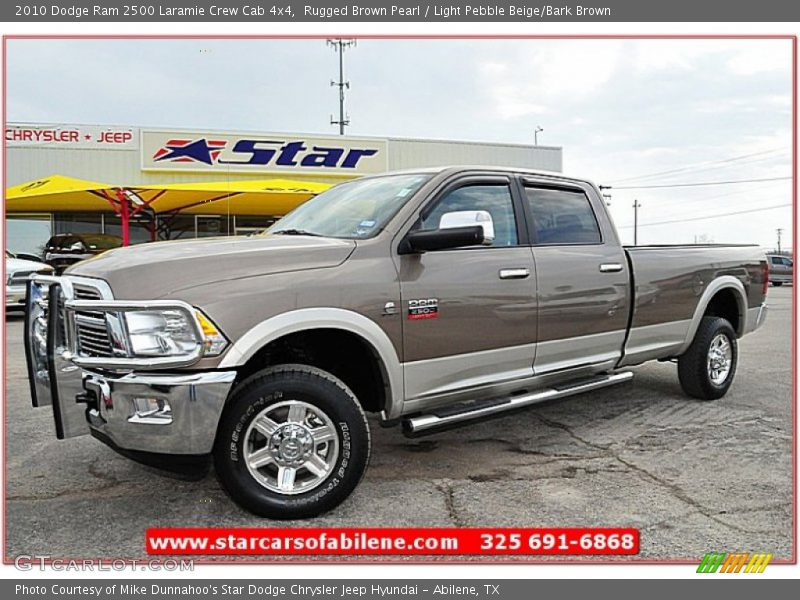 Rugged Brown Pearl / Light Pebble Beige/Bark Brown 2010 Dodge Ram 2500 Laramie Crew Cab 4x4