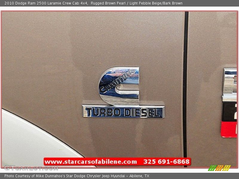 Rugged Brown Pearl / Light Pebble Beige/Bark Brown 2010 Dodge Ram 2500 Laramie Crew Cab 4x4