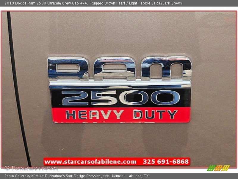 Rugged Brown Pearl / Light Pebble Beige/Bark Brown 2010 Dodge Ram 2500 Laramie Crew Cab 4x4