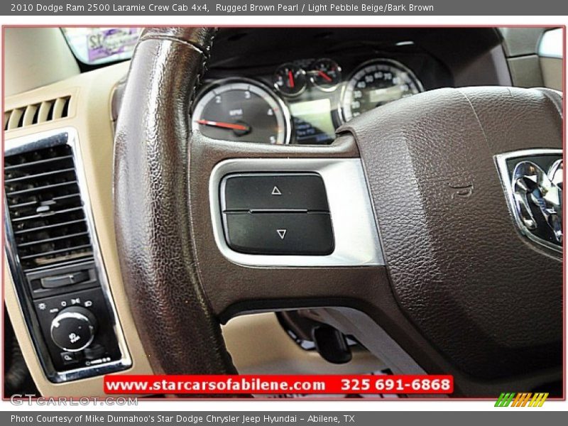 Rugged Brown Pearl / Light Pebble Beige/Bark Brown 2010 Dodge Ram 2500 Laramie Crew Cab 4x4