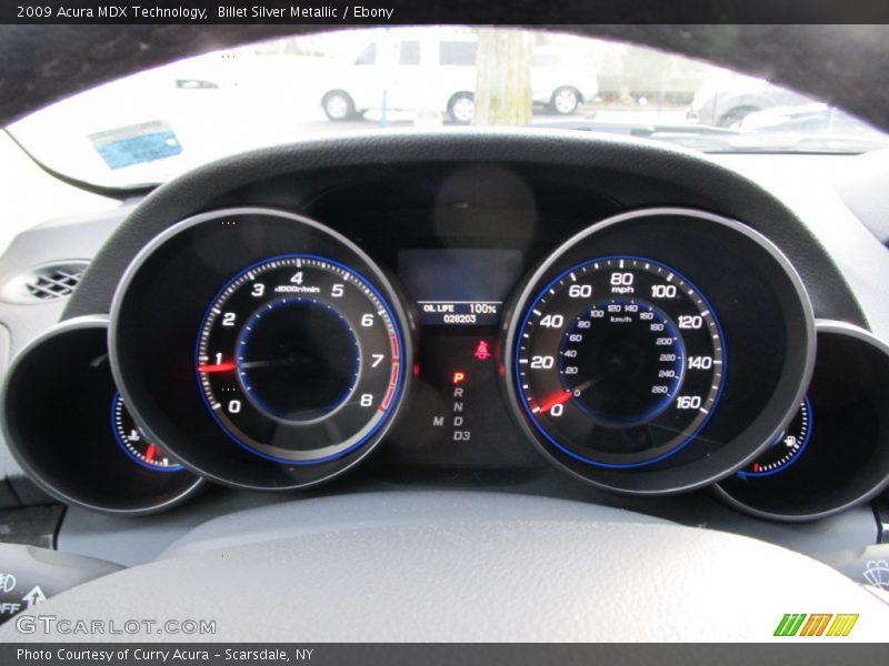 Billet Silver Metallic / Ebony 2009 Acura MDX Technology