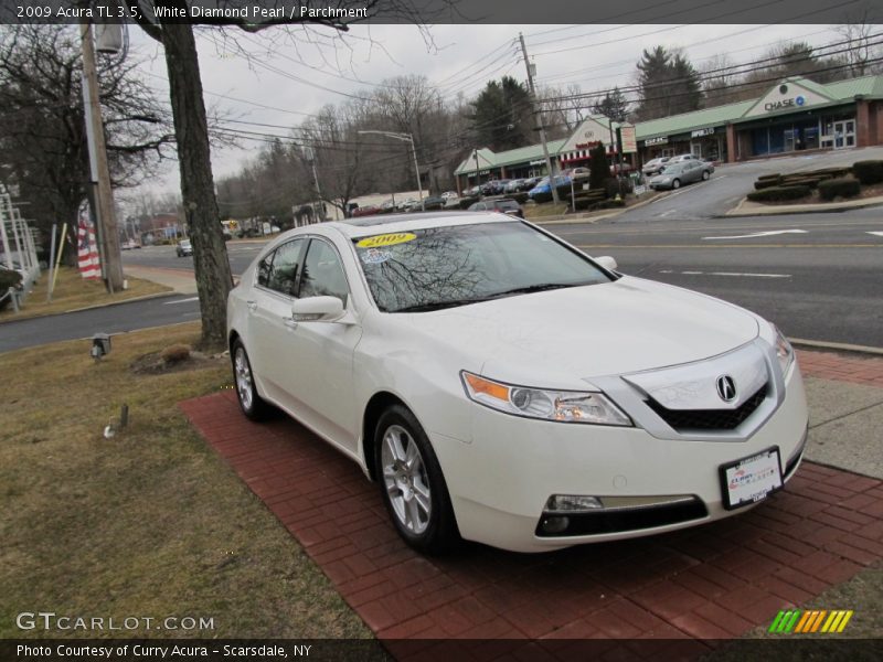 White Diamond Pearl / Parchment 2009 Acura TL 3.5