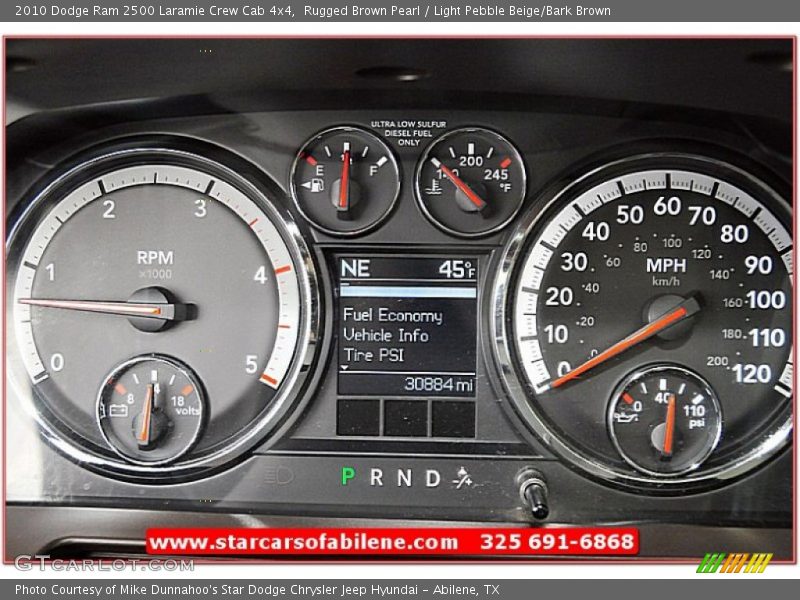 Rugged Brown Pearl / Light Pebble Beige/Bark Brown 2010 Dodge Ram 2500 Laramie Crew Cab 4x4