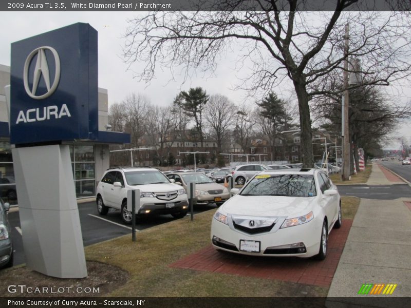 White Diamond Pearl / Parchment 2009 Acura TL 3.5