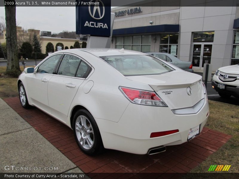 White Diamond Pearl / Parchment 2009 Acura TL 3.5