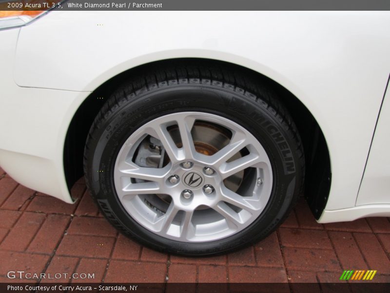 White Diamond Pearl / Parchment 2009 Acura TL 3.5