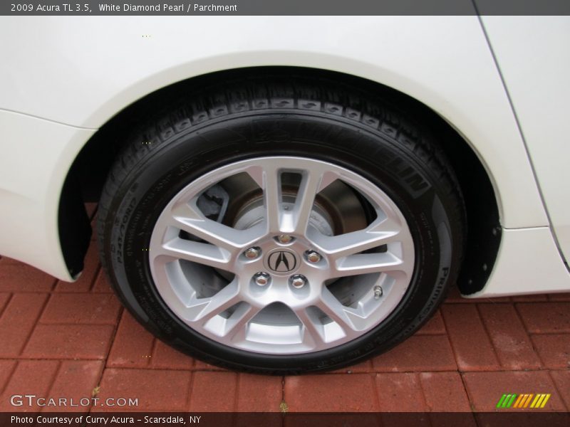 White Diamond Pearl / Parchment 2009 Acura TL 3.5