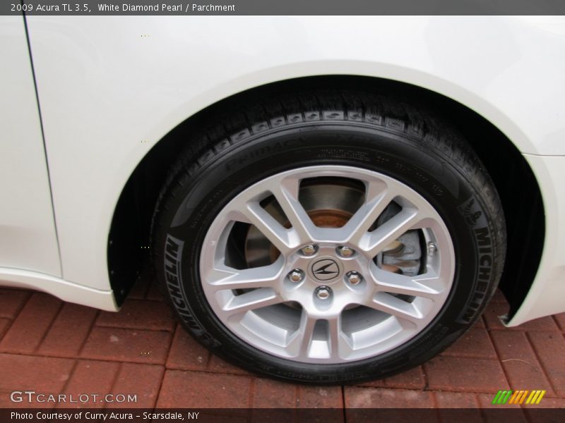 White Diamond Pearl / Parchment 2009 Acura TL 3.5