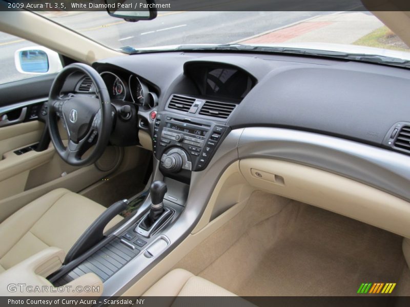 White Diamond Pearl / Parchment 2009 Acura TL 3.5